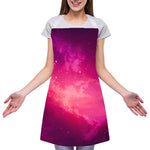 Purple Nebula Cloud Galaxy Space Print Adjustable Apron