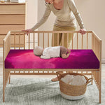 Purple Nebula Cloud Galaxy Space Print Baby Crib Sheet
