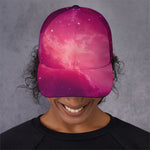 Purple Nebula Cloud Galaxy Space Print Baseball Cap