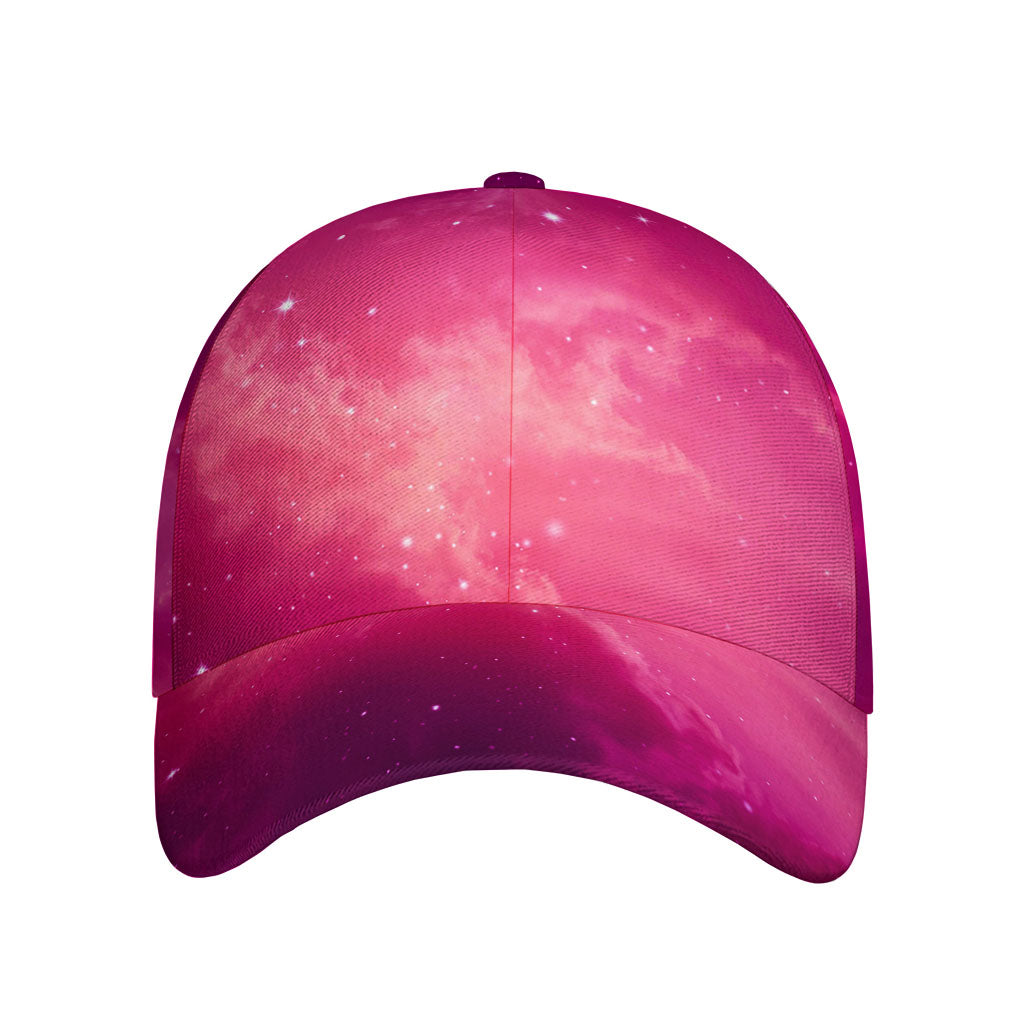 Purple Nebula Cloud Galaxy Space Print Baseball Cap