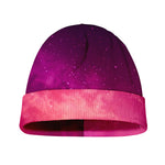 Purple Nebula Cloud Galaxy Space Print Beanie