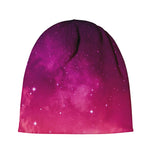 Purple Nebula Cloud Galaxy Space Print Beanie