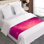 Purple Nebula Cloud Galaxy Space Print Bed Runner