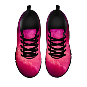 Purple Nebula Cloud Galaxy Space Print Black Running Shoes