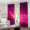 Purple Nebula Cloud Galaxy Space Print Dimout Grommet Curtains