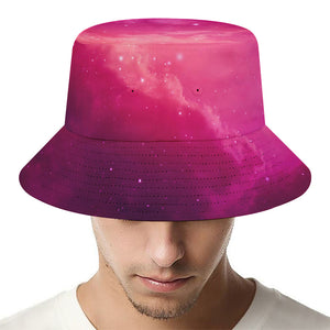 Purple Nebula Cloud Galaxy Space Print Bucket Hat