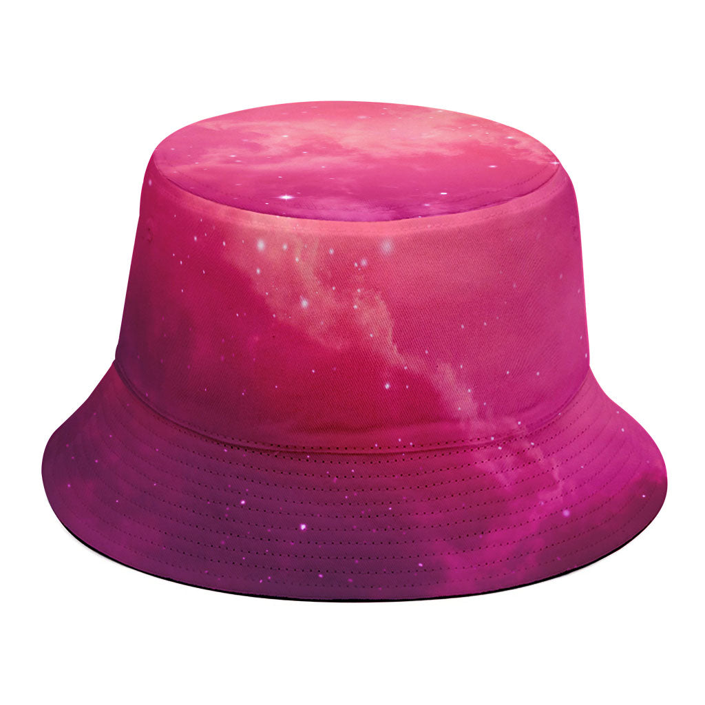 Purple Nebula Cloud Galaxy Space Print Bucket Hat