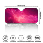 Purple Nebula Cloud Galaxy Space Print Car Windshield Sun Shade