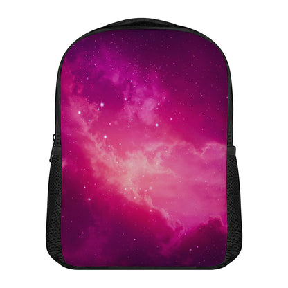 Purple Nebula Cloud Galaxy Space Print Casual Backpack