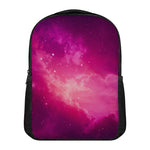 Purple Nebula Cloud Galaxy Space Print Casual Backpack