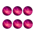 Purple Nebula Cloud Galaxy Space Print Coaster Set