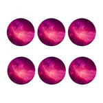 Purple Nebula Cloud Galaxy Space Print Coaster Set