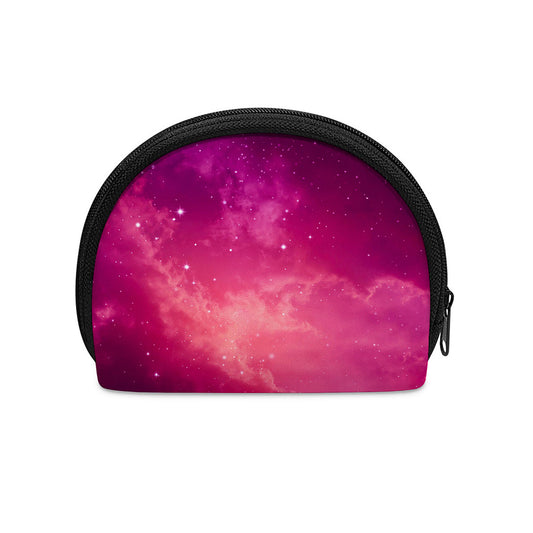 Purple Nebula Cloud Galaxy Space Print Coin Purse