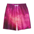 Purple Nebula Cloud Galaxy Space Print Cotton Shorts