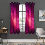 Purple Nebula Cloud Galaxy Space Print Curtain