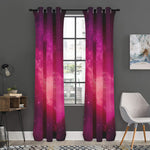 Purple Nebula Cloud Galaxy Space Print Curtain