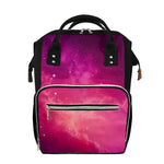 Purple Nebula Cloud Galaxy Space Print Diaper Bag