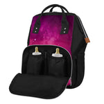 Purple Nebula Cloud Galaxy Space Print Diaper Bag