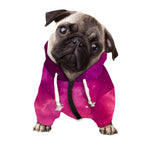 Purple Nebula Cloud Galaxy Space Print Dog Zip Up Hoodie