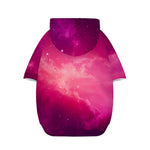 Purple Nebula Cloud Galaxy Space Print Dog Zip Up Hoodie