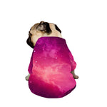 Purple Nebula Cloud Galaxy Space Print Dog Zip Up Jacket