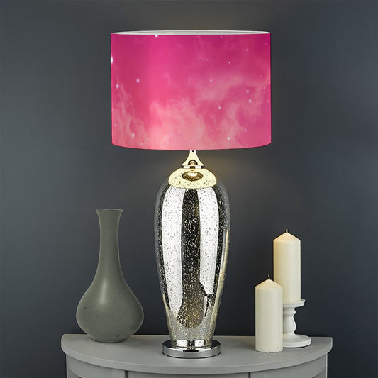 Purple Nebula Cloud Galaxy Space Print Drum Lamp Shade