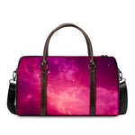 Purple Nebula Cloud Galaxy Space Print Duffle Bag
