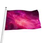 Purple Nebula Cloud Galaxy Space Print Flag