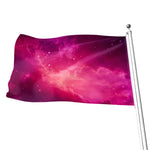 Purple Nebula Cloud Galaxy Space Print Flag