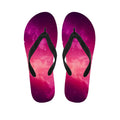 Purple Nebula Cloud Galaxy Space Print Flip Flops