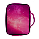 Purple Nebula Cloud Galaxy Space Print Front Pocket Bible Bag