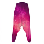 Purple Nebula Cloud Galaxy Space Print Hammer Pants