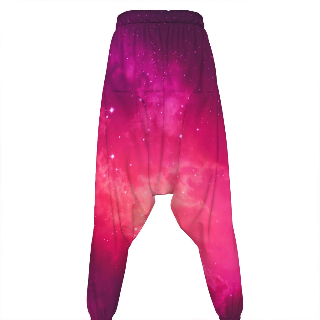Purple Nebula Cloud Galaxy Space Print Hammer Pants