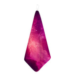 Purple Nebula Cloud Galaxy Space Print Hand Towel