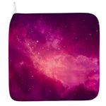 Purple Nebula Cloud Galaxy Space Print Hand Towel