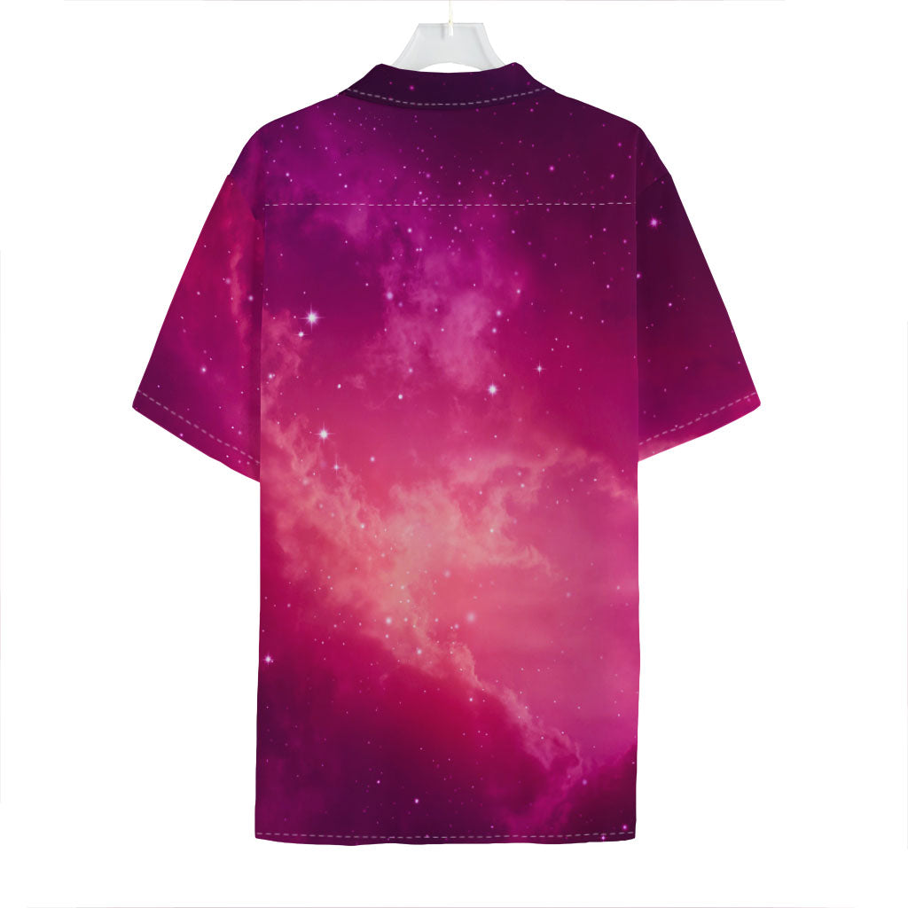 Purple Nebula Cloud Galaxy Space Print Hawaiian Shirt