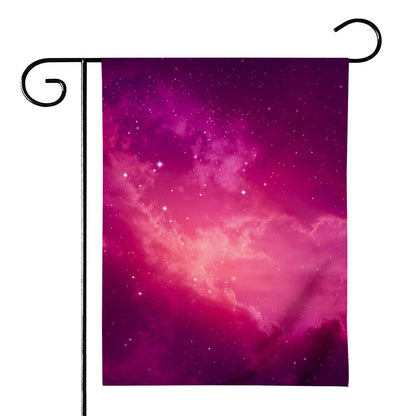 Purple Nebula Cloud Galaxy Space Print House Flag