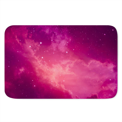 Purple Nebula Cloud Galaxy Space Print Indoor Door Mat