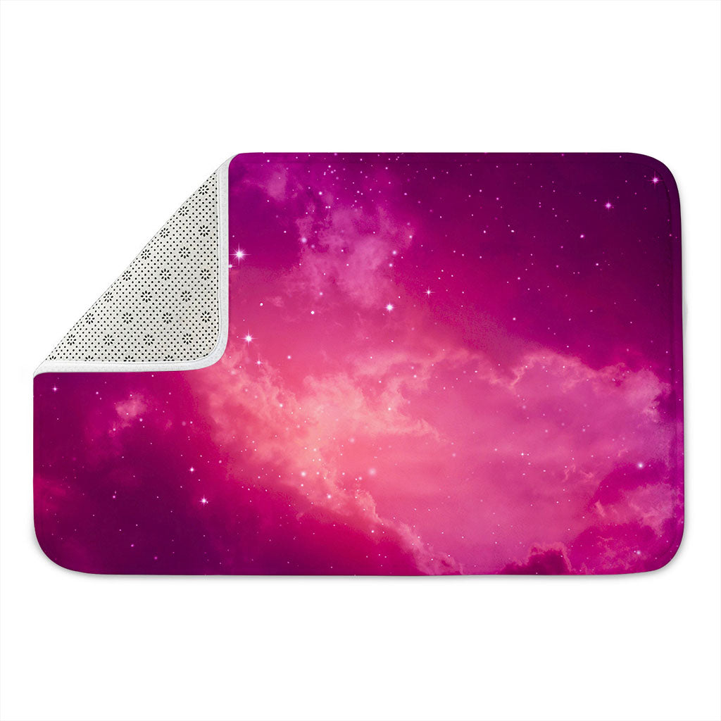 Purple Nebula Cloud Galaxy Space Print Indoor Door Mat