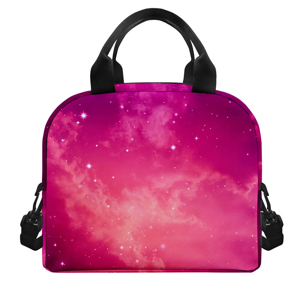 Purple Nebula Cloud Galaxy Space Print Insulated Lunch Bag