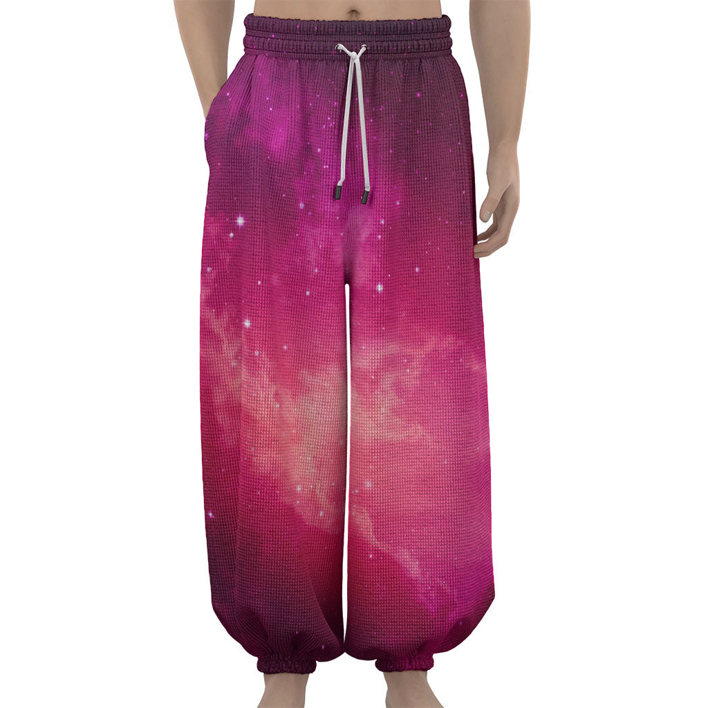 Purple Nebula Cloud Galaxy Space Print Lantern Pants