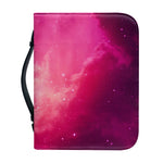 Purple Nebula Cloud Galaxy Space Print Leather Bible Cover
