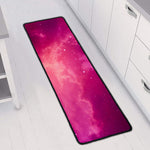 Purple Nebula Cloud Galaxy Space Print Long Kitchen Mat