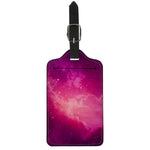 Purple Nebula Cloud Galaxy Space Print Luggage Tag