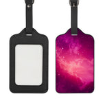 Purple Nebula Cloud Galaxy Space Print Luggage Tag