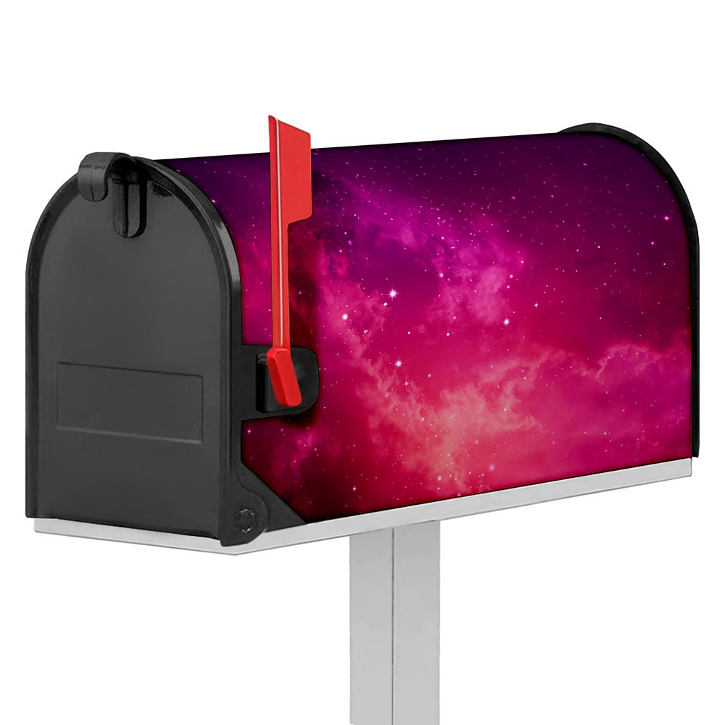 Purple Nebula Cloud Galaxy Space Print Mailbox Cover
