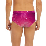 Purple Nebula Cloud Galaxy Space Print Men's Briefs