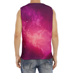 Purple Nebula Cloud Galaxy Space Print Men's Fitness Tank Top