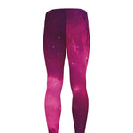 Purple Nebula Cloud Galaxy Space Print Men's leggings