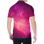 Purple Nebula Cloud Galaxy Space Print Men's Shirt